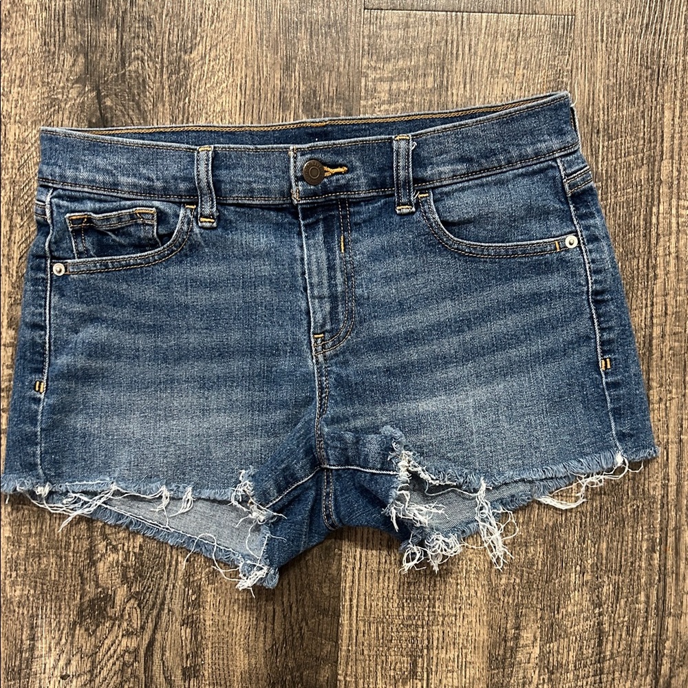 Old Navy Blue Distressed Jean Shorts